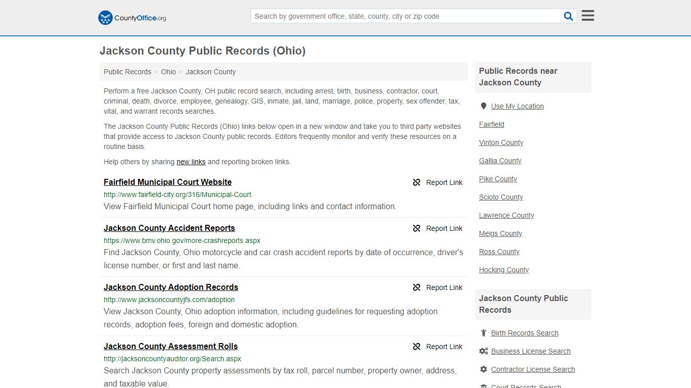 Public Records - Jackson County, OH (Business, Criminal ...